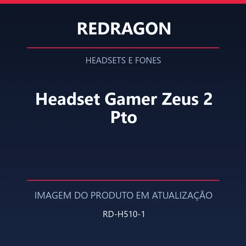 Headset Gamer Zeus 2 Pto