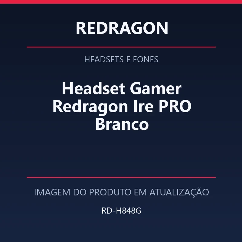Headset Gamer Redragon Ire PRO Branco