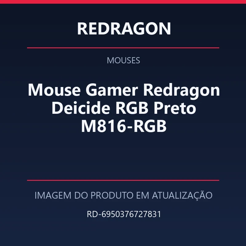 Mouse Gamer Redragon Deicide RGB Preto M816-RGB