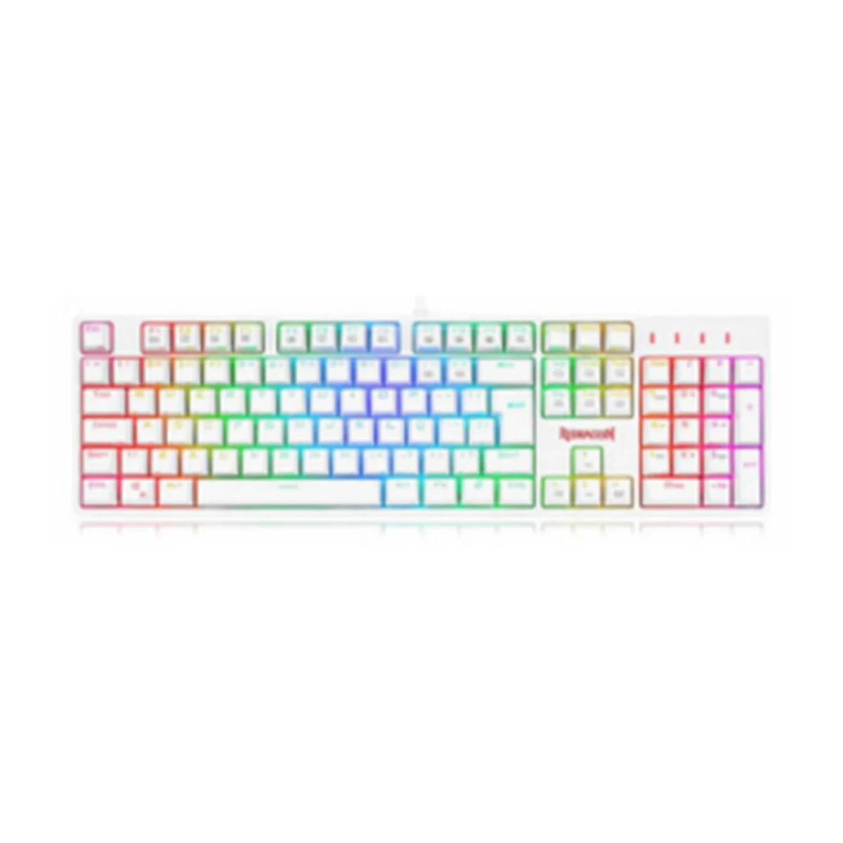 Teclado Óptico Gamer Surara PRO RGB Branco Switch Azul ABNT2
