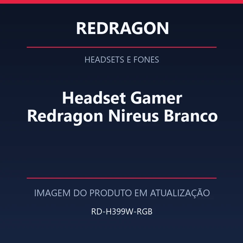 Headset Gamer Redragon Nireus Branco