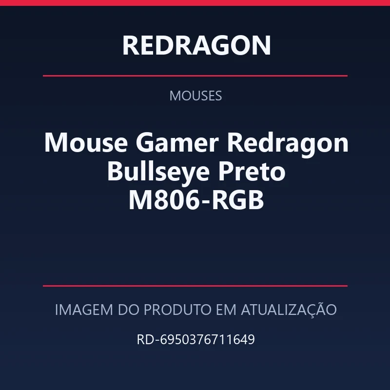Mouse Gamer Redragon Bullseye Preto M806-RGB