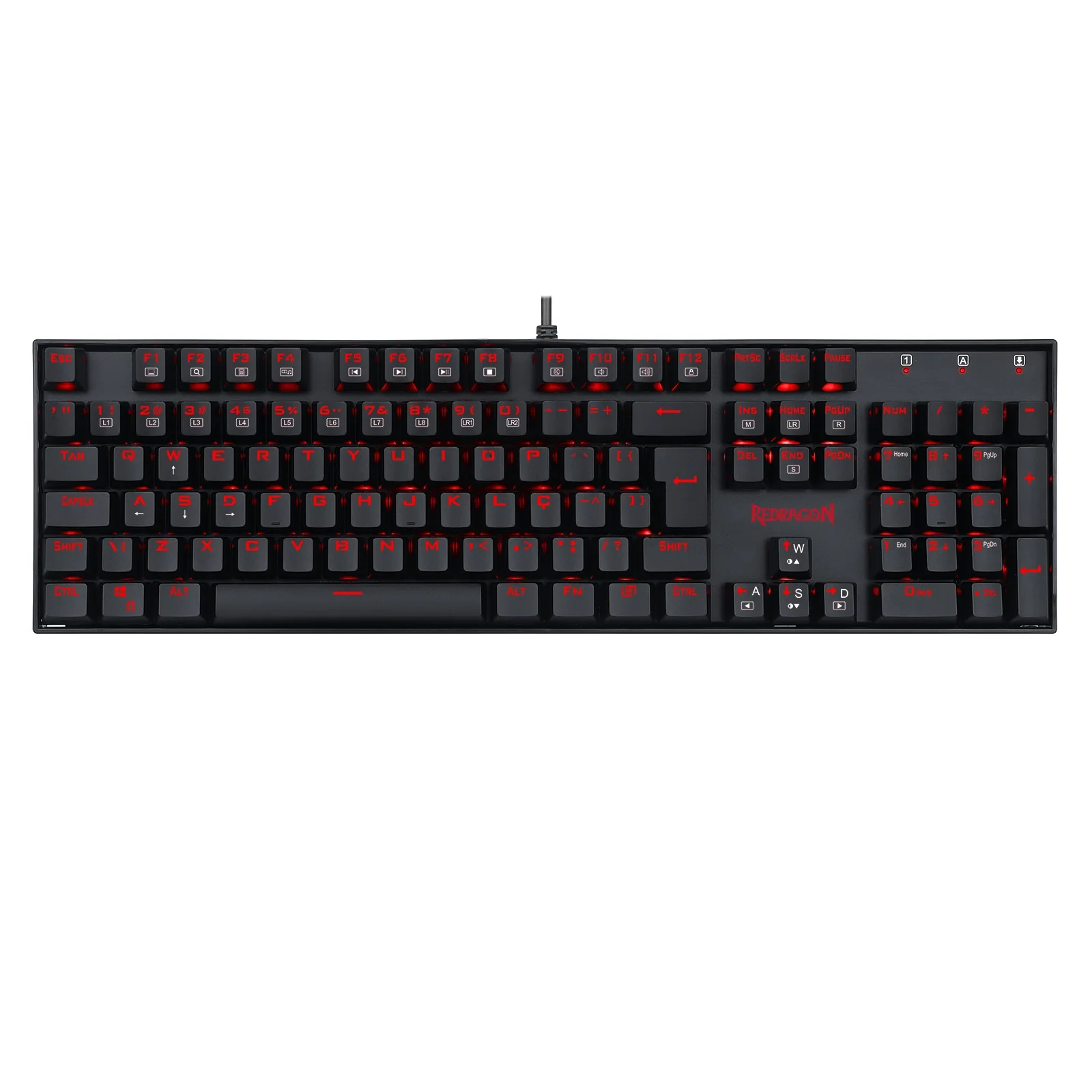 Teclado Mecânico Gamer Mitra Single Color Pto Switch Azul ABNT2