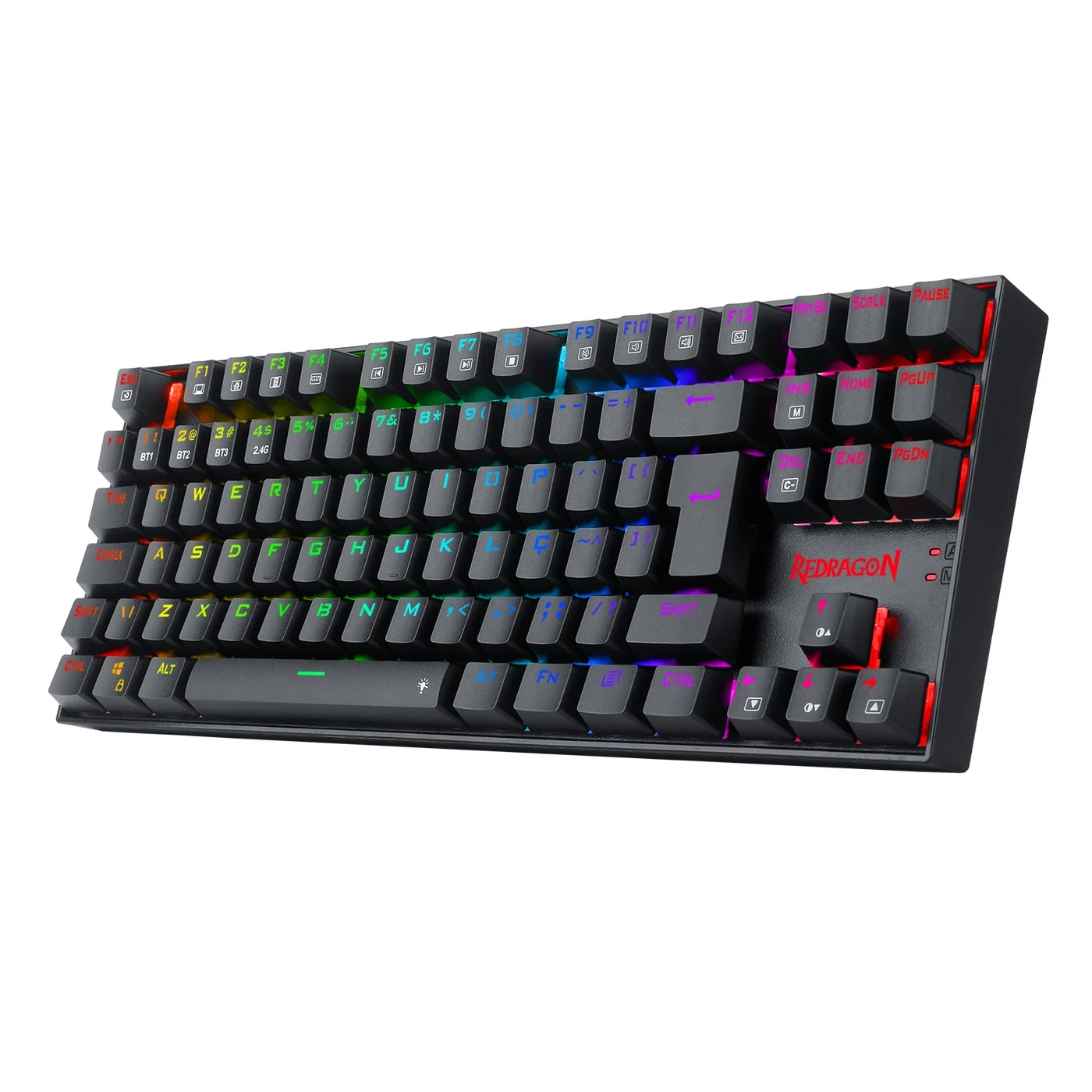 Teclado Mecânico Kumara PRO RGB Preto Switch Marrom S/f
