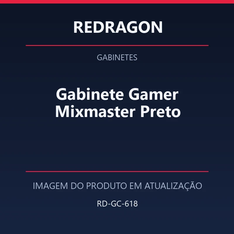 Gabinete Gamer Mixmaster Preto