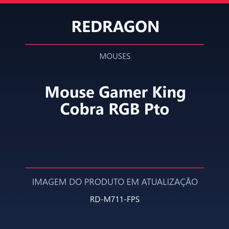 Mouse Gamer King Cobra RGB Pto
