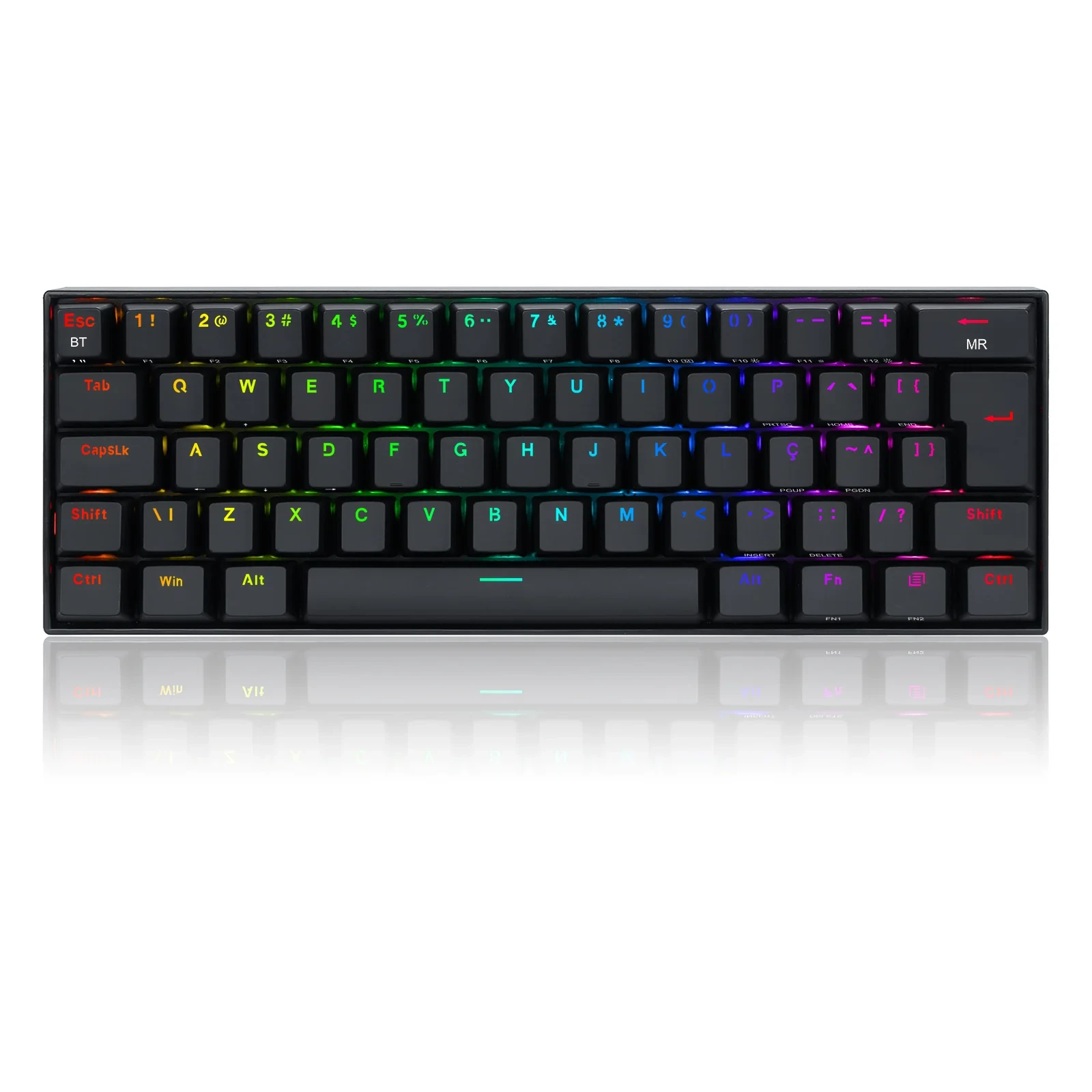 Teclado Mecânico Gamer Draconic PRO RGB Preto Switch Azul ABNT2 S/f