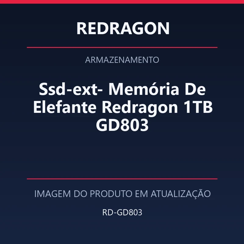 Ssd-ext- Memória De Elefante Redragon 1TB GD803