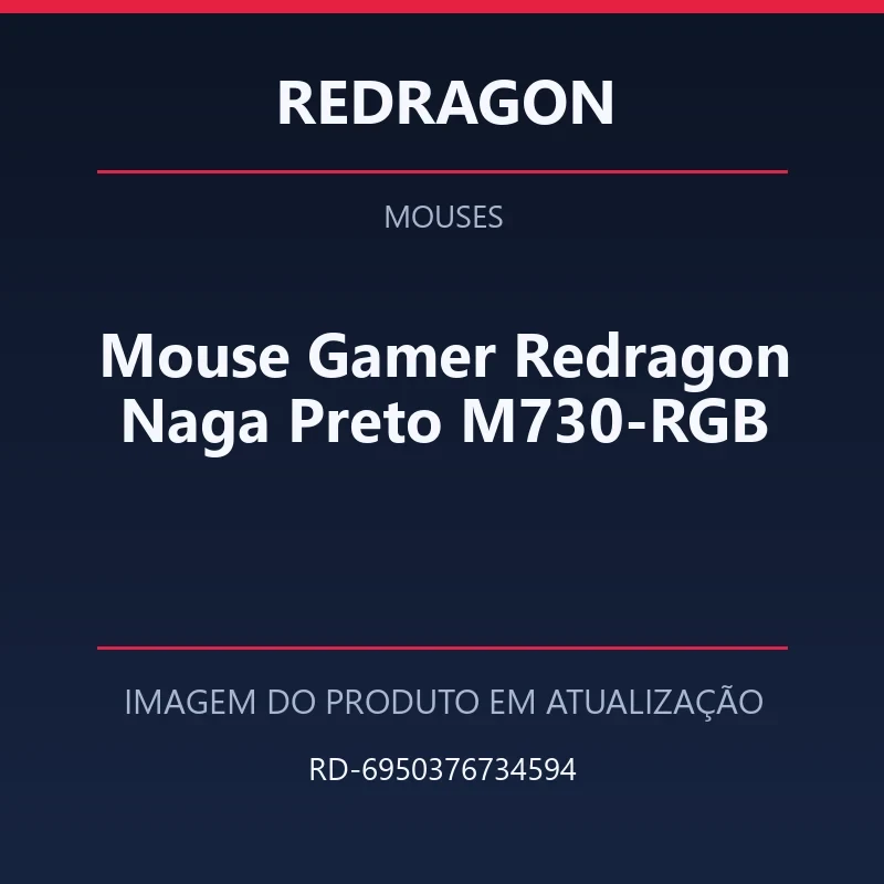 Mouse Gamer Redragon Naga Preto M730-RGB