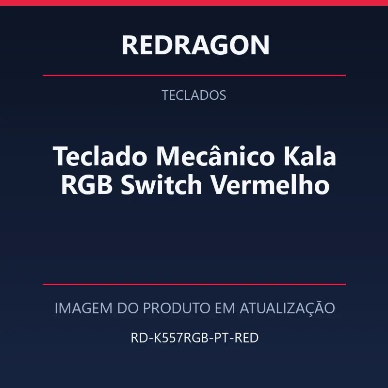 Teclado Mecânico Kala RGB Switch Vermelho
