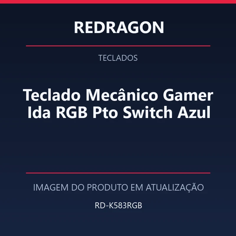 Teclado Mecânico Gamer Ida RGB Pto Switch Azul