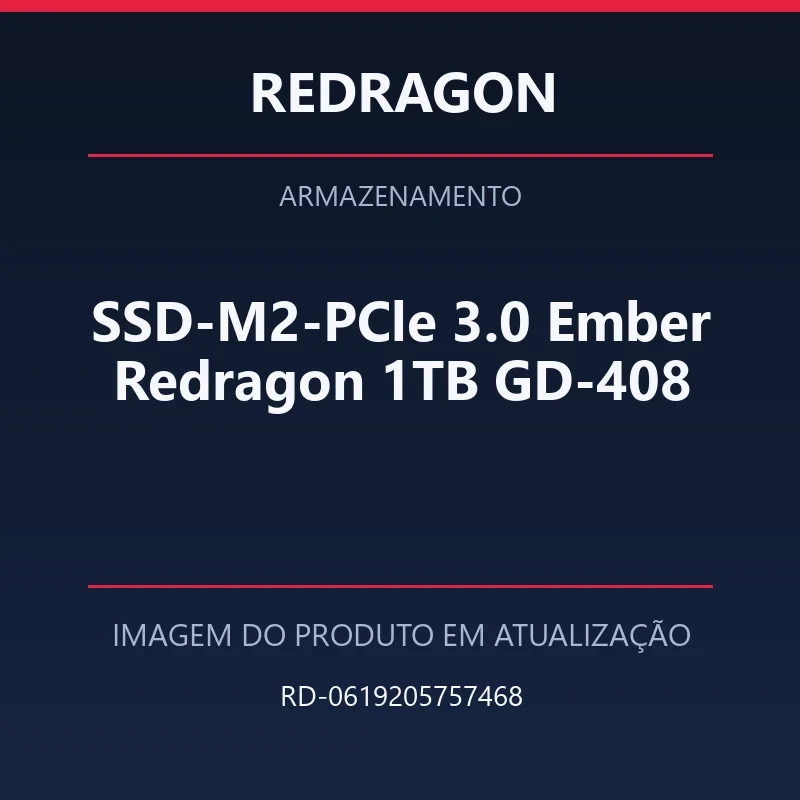 SSD-M2-PCle 3.0 Ember Redragon 1TB GD-408