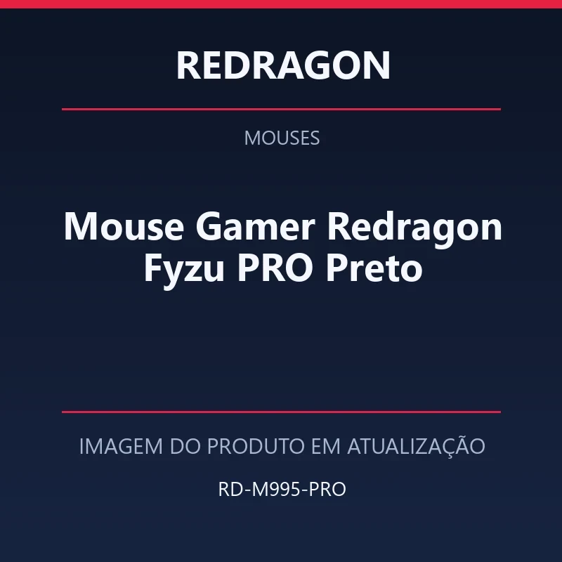 Mouse Gamer Redragon Fyzu PRO Preto