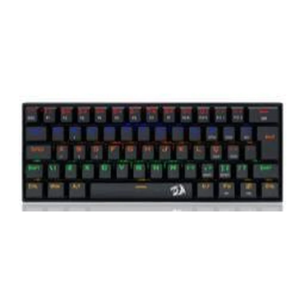 Teclado Gamer Mecânico Lakshmi Rainbow Preto Switch Azul ABNT2
