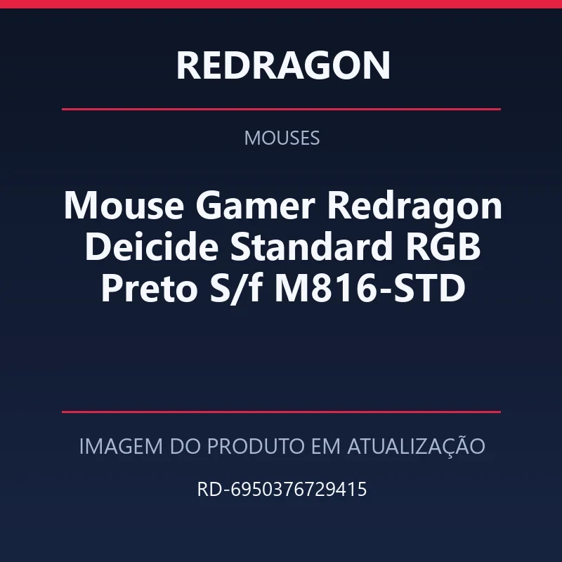 Mouse Gamer Redragon Deicide Standard RGB Preto S/f M816-STD