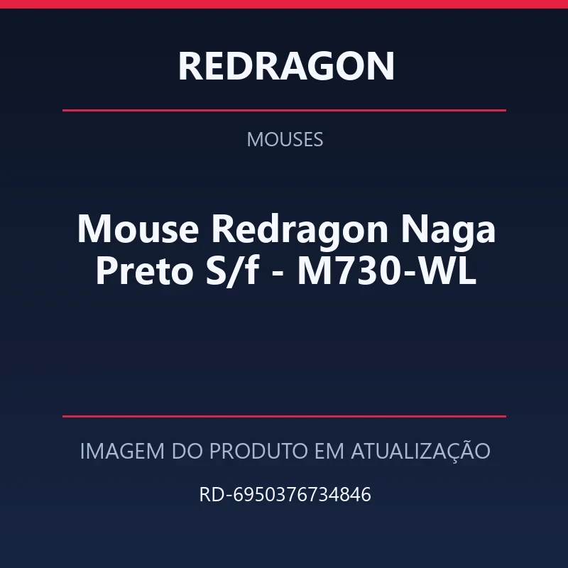 Mouse Redragon Naga Preto S/f - M730-WL