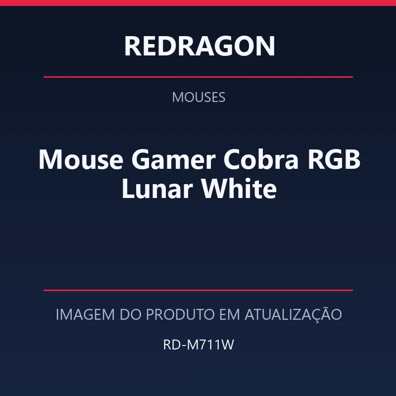 Mouse Gamer Cobra RGB Lunar White