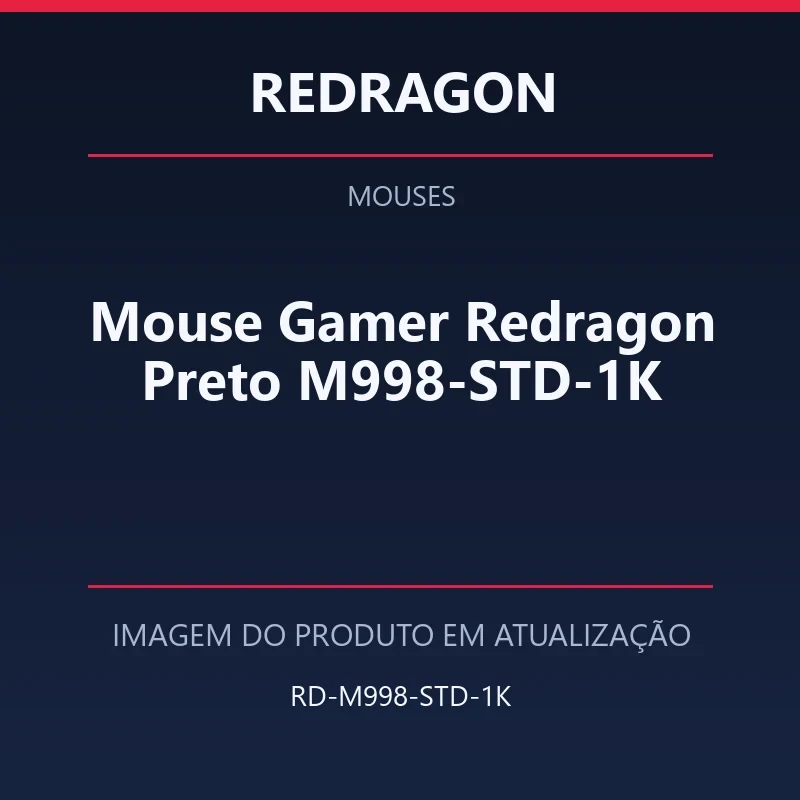 Mouse Gamer Redragon Preto M998-STD-1K