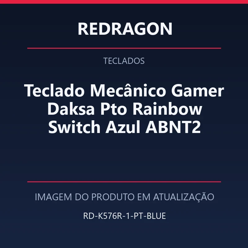 Teclado Mecânico Gamer Daksa Pto Rainbow Switch Azul ABNT2