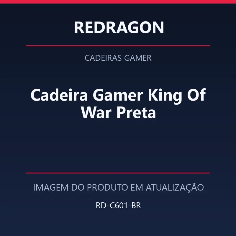 Cadeira Gamer King Of War Preta