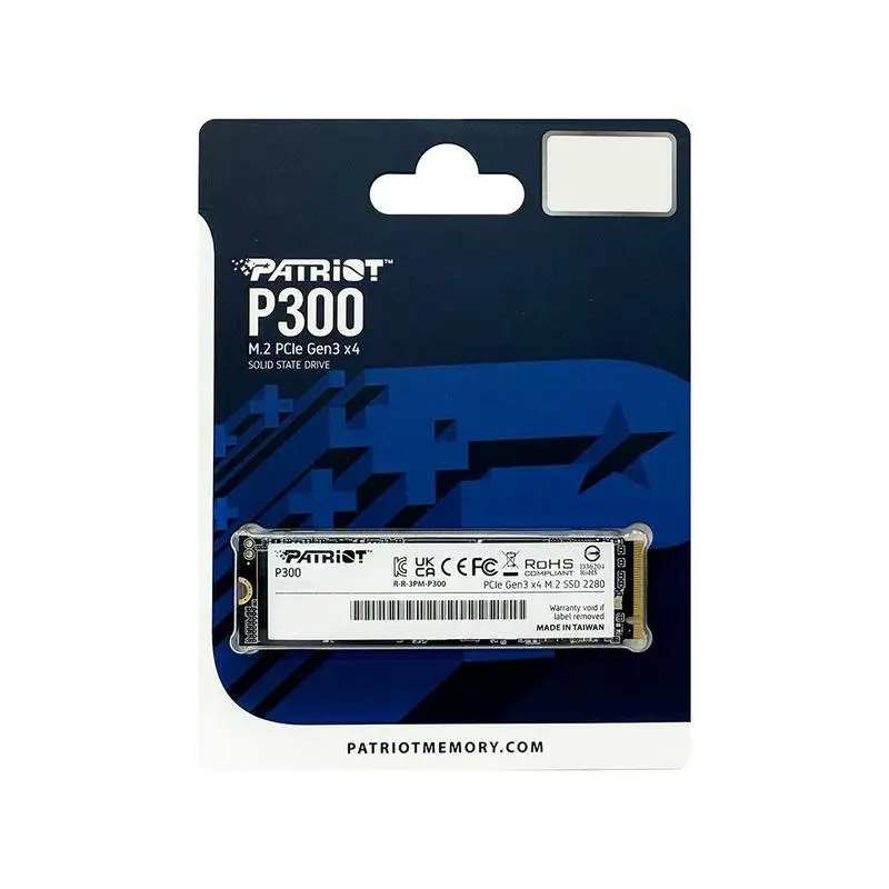 SSD PATRIOT P300 1TB M.2 2280 NVME PCIE GEN 3 X4 LEITURA 2100MB/S GRAVACAO 1650MB/S - P300P1TBM28