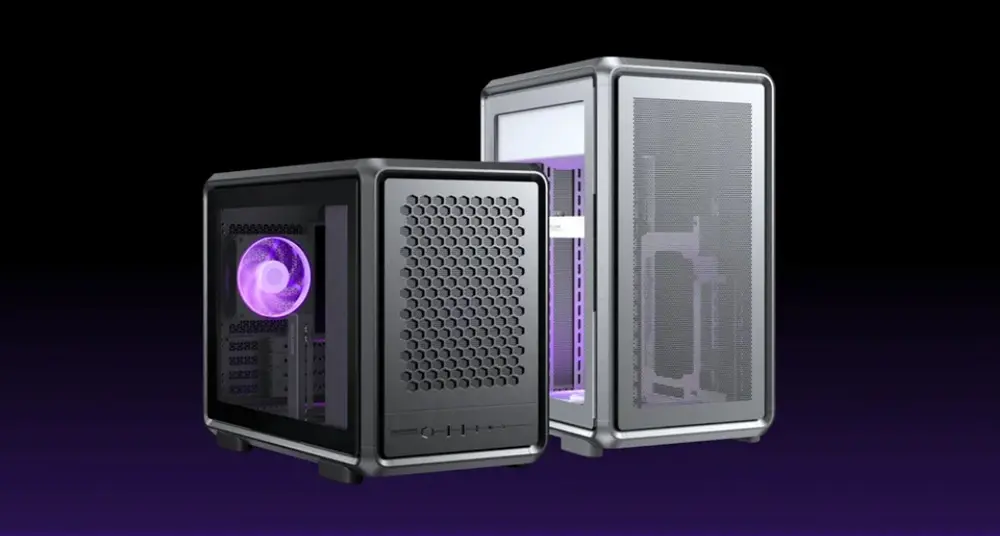 GABINETE GAMER MINI ITX/ MICRO SEM FONTE MASTERFRAME 400 MESH PRETO COOLER MASTER
