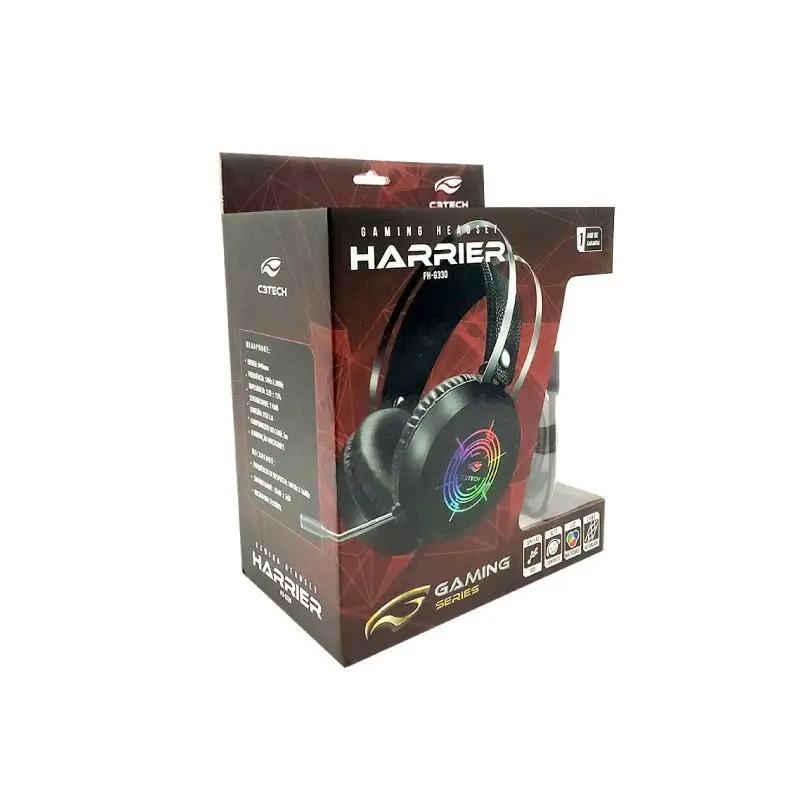 HEADSET GAMER USB HARRIER PH-G330BKV2 PRETO C3TECH