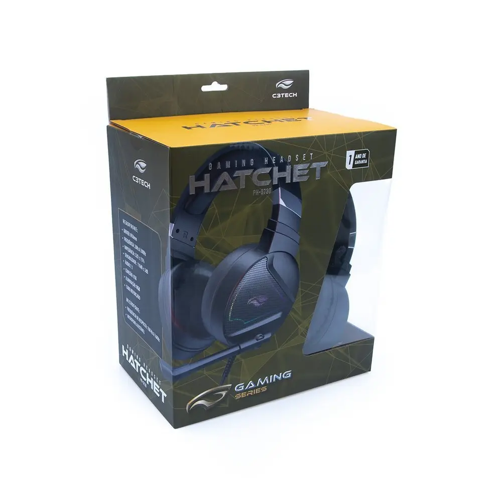 HEADSET USB 7.1 GAMER HATCHET PH-G730BK C3TECH