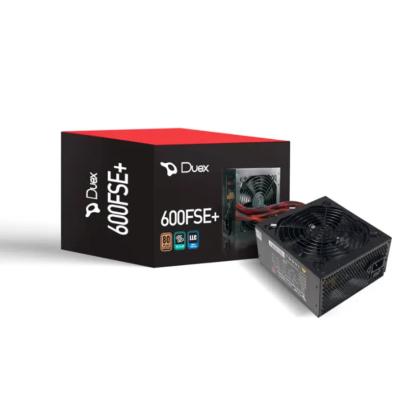 FONTE ATX 600W DX-600FSE+ COM CABO DE FORCA PFC ATIVO 80 PLUS BRONZE PRETO DUEX