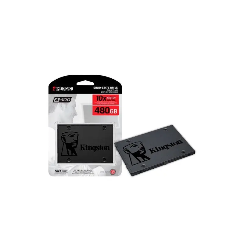 SSD KINGSTON 480GB SA400 SATA3 2,5" 7MM LEITURA 500MB/S GRAVACAO 450MB/S - SA400S37/480G