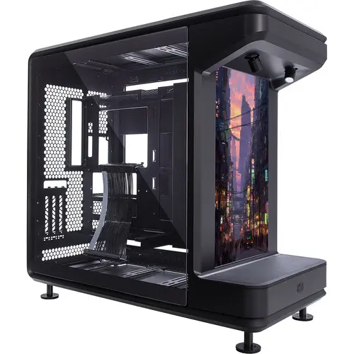 GABINETE GAMER MASTERFRAME 360 STAGE LCD COOLER MASTER