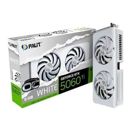 Placa de Vídeo Palit GeForce RTX 5060 Ti White OC 8GB GDDR7