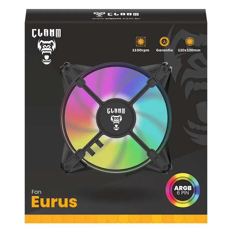Fan Night Eurus ARGB 6PIN 120mm Clanm (Cód. 12935)