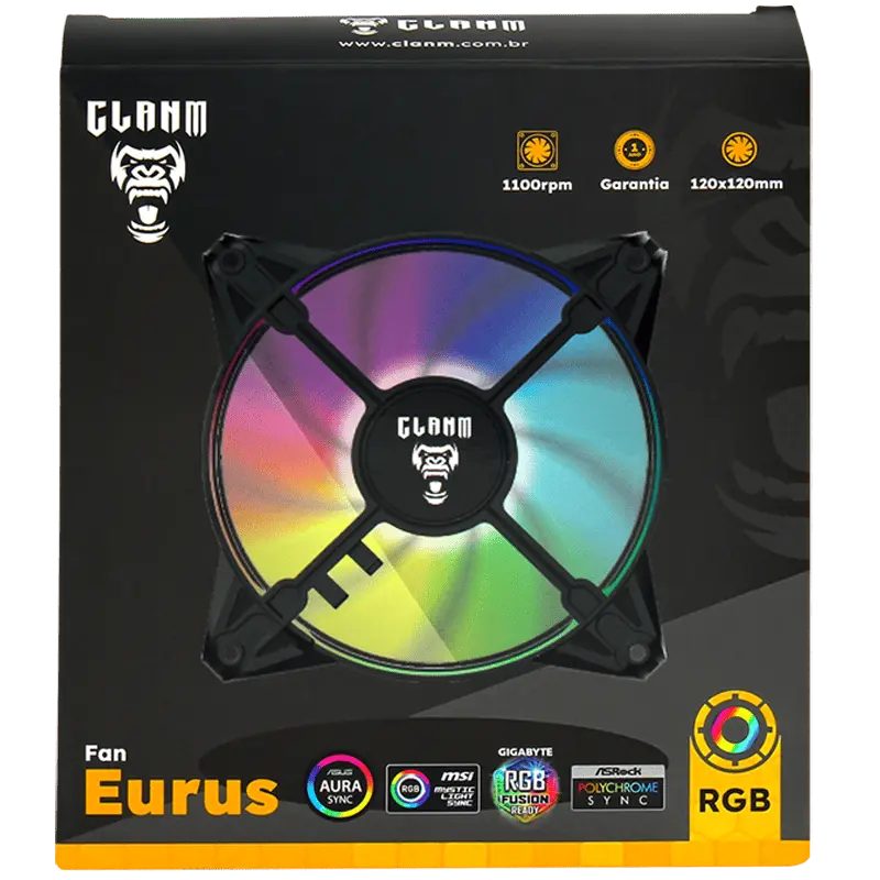 Fan Night Eurus RGB Rainbow 120mm Clanm (Cód. 12633)