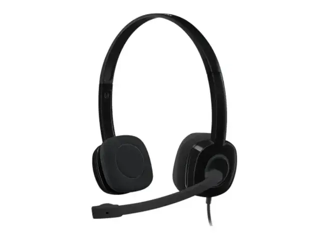 Headset Logitech H151 Stereo Preto com Microfone com Fio - 981-000587