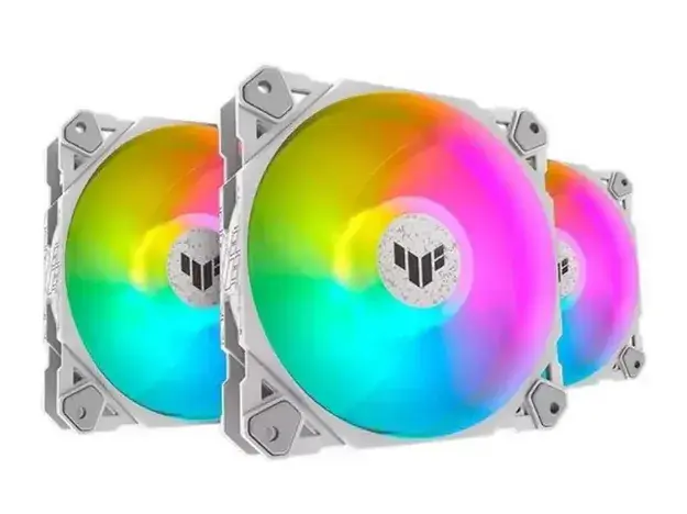 Kit 3 Ventoinhas Asus TUF Gaming TF120 120mm ARGB Branco