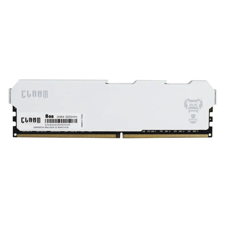 Memória DDR4 8GB 3200MHz RGB Branco Clanm (Cód. 13419)