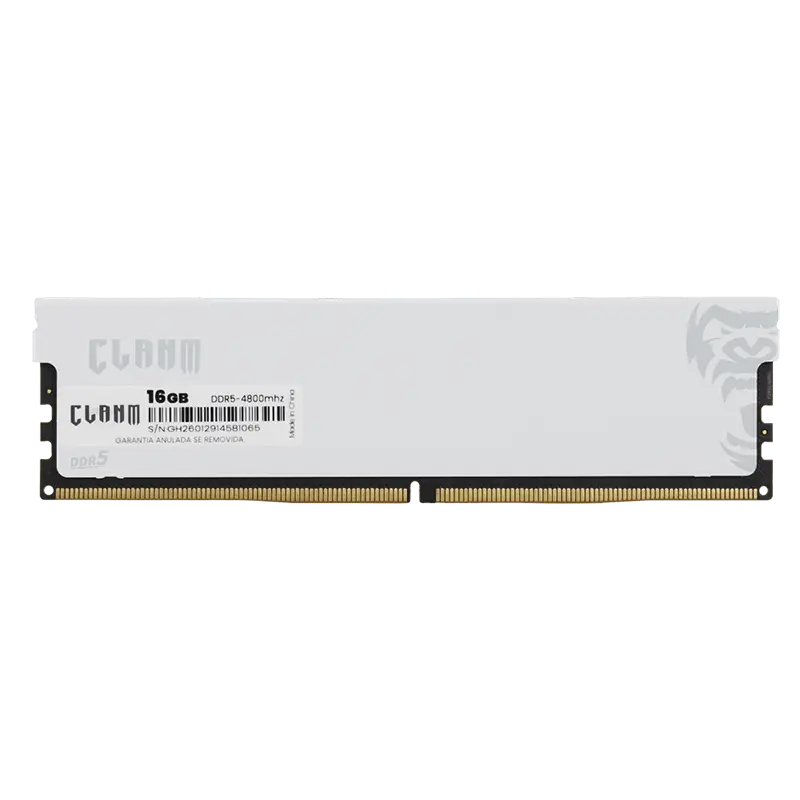 Memória DDR5 16GB 4800MHz Branco Clanm (Cód. 14581)