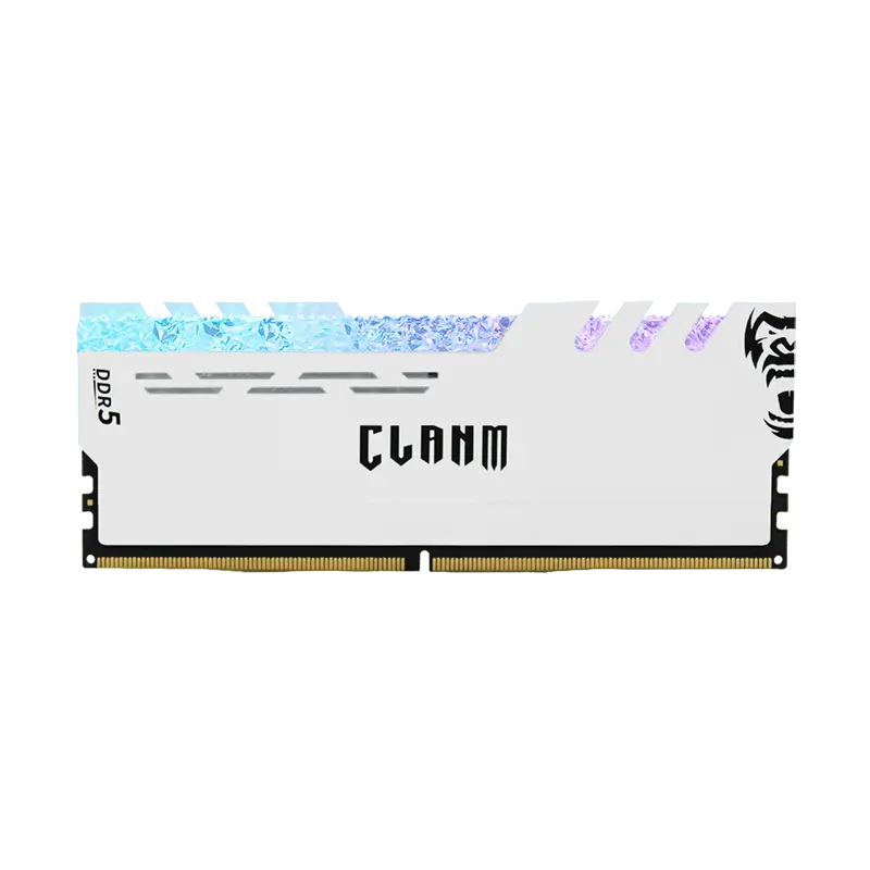 Memória DDR5 16GB 6000MHz RGB Branco Clanm (Cód. 13416)