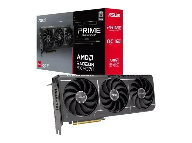 Placa de Vídeo Asus Prime Radeon RX 9070 EVO OC 16GB GDDR6 256 Bits