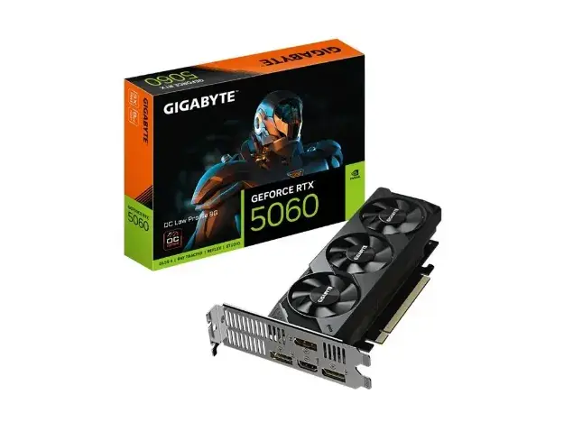 Placa de Vídeo Gigabyte GeForce RTX 5060 OC Low Profile 8GB GDDR7 128 Bits