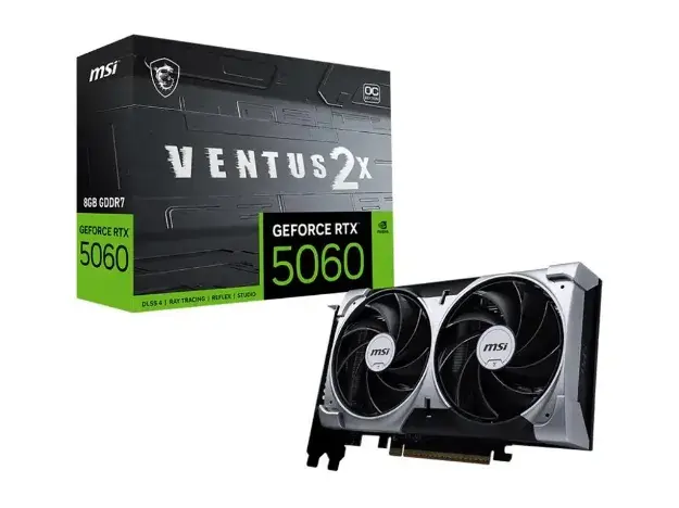 Placa de Vídeo MSI GeForce RTX 5060 Ventus 2X OC 8GB GDDR7 128 Bits
