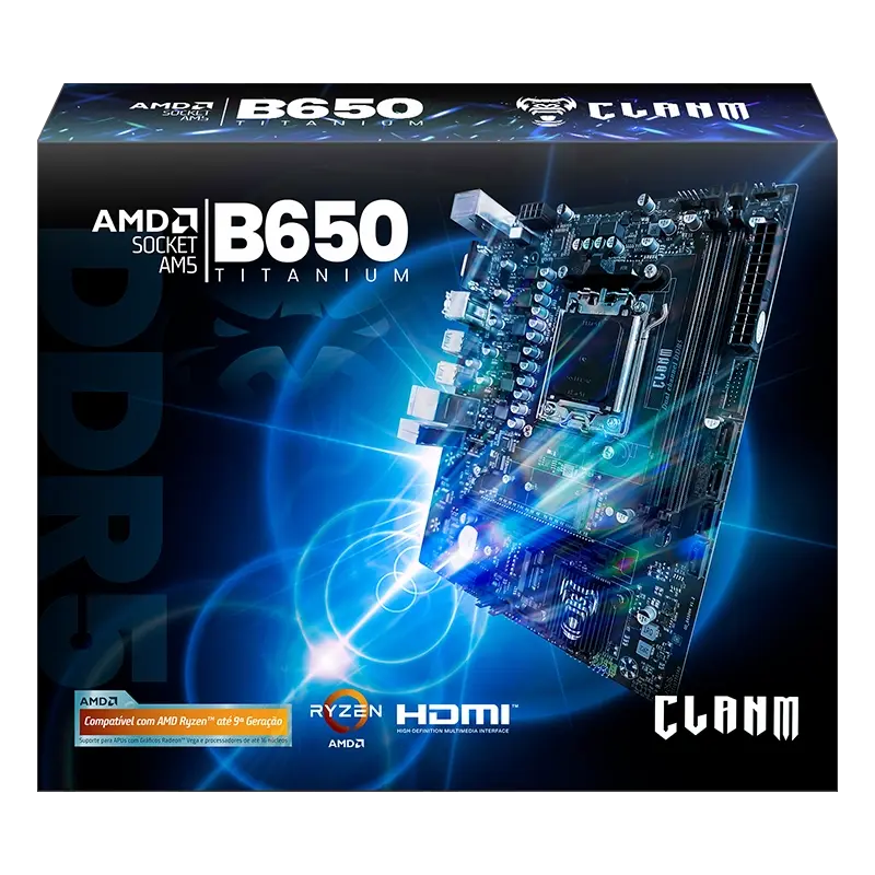 Placa-Mãe B650M TITANIUM Clanm (Cód. 14146)
