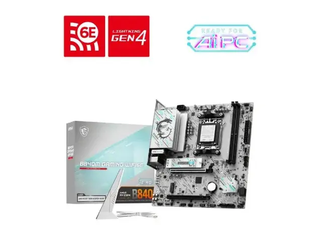 Placa Mãe MSI B840M Gaming WiFi 6E DDR5 AM5 Micro ATX