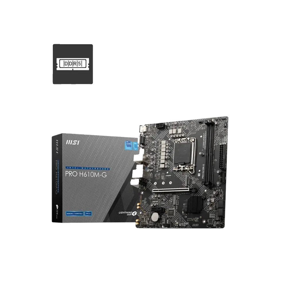 Placa-Mãe MSI PRO H610M-G — LGA1700, DDR5, mATX