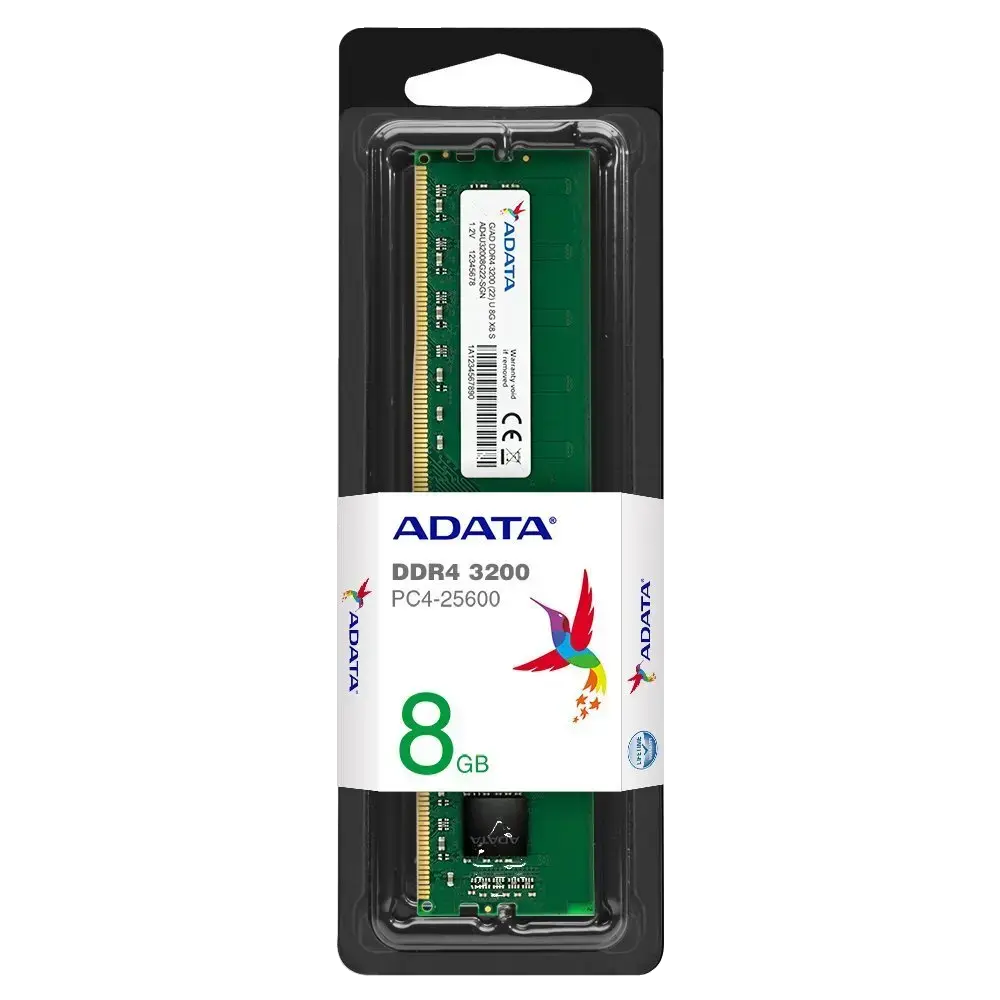 Memória ADATA 8GB DDR4 3200MHz — Desktop