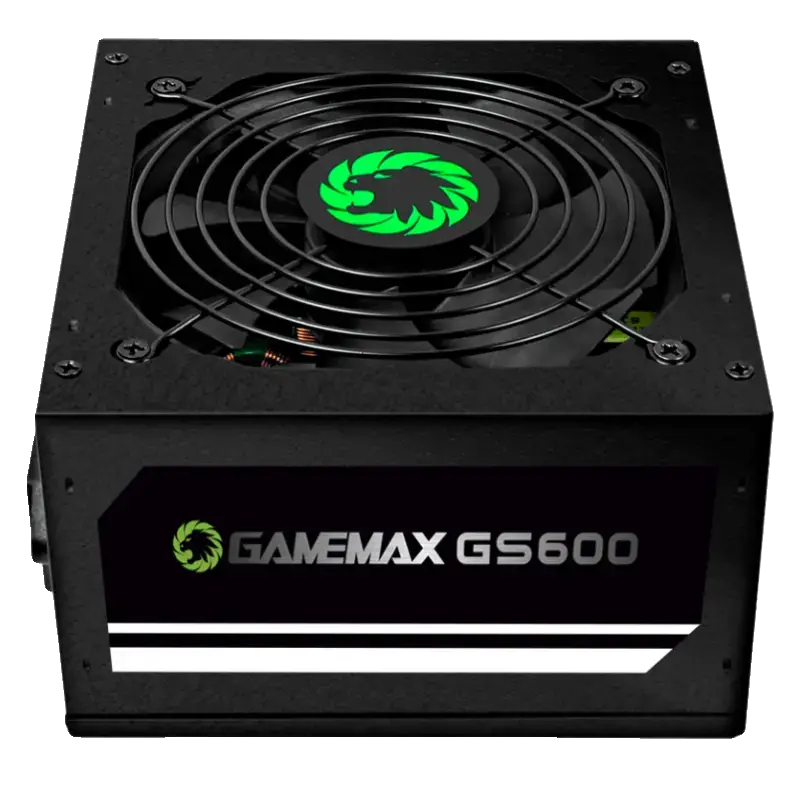 FONTE ATX 600W GS600 COM CABO PFC ATIVO 80 PLUS WHITE PRETO GAMEMAX