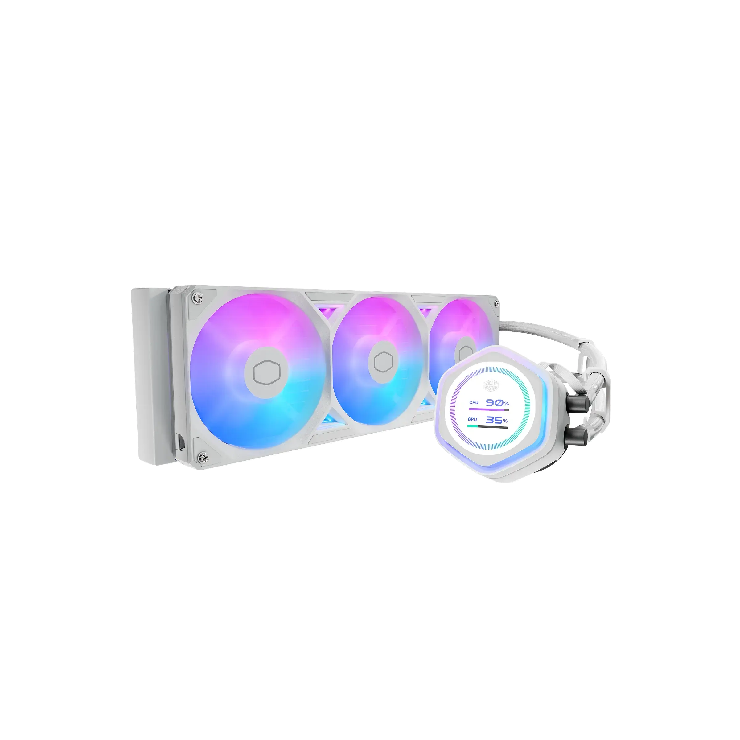 WATER COOLER MASTERLIQUID ATMOS II LCD 24CM BRANCO ARGB COOLER MASTER