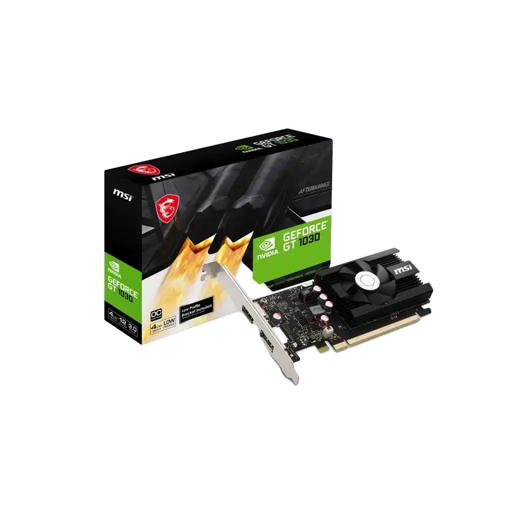 Placa de Vídeo MSI GeForce GT 1030 LP OC 4GB DDR4 64 Bits