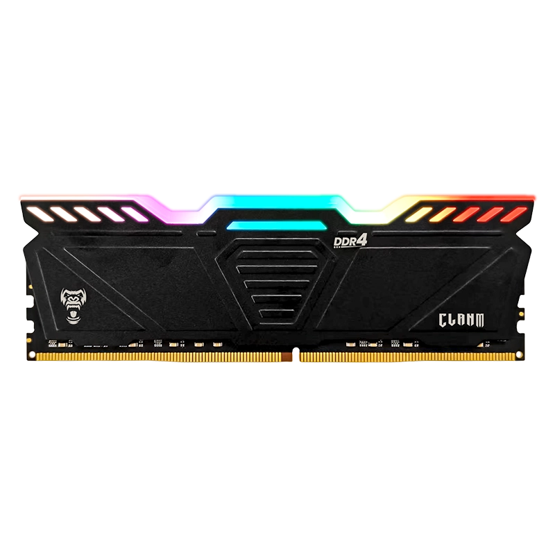 Memória DDR4 16GB 3200MHz RGB Preto Clanm